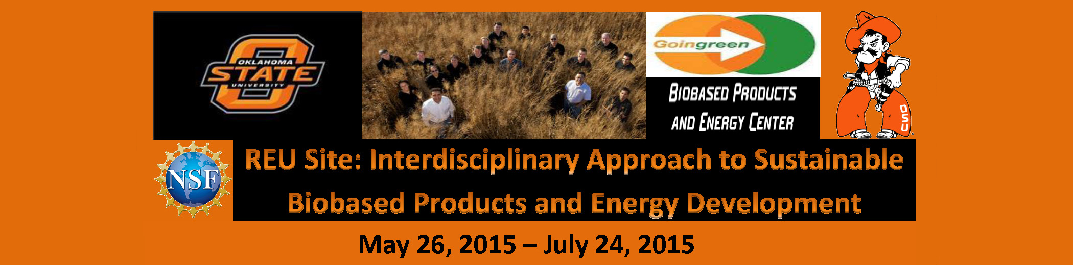 Summer 2015 NSF REU Program at OSU Sustainable Biobased Products and